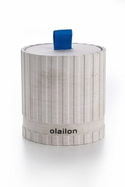 Aberto Design Vela de Hormigón Gris con Cinta Aroma Ámbar